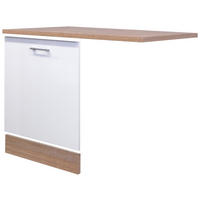 GESCHIRRSPÜLERFRONT 110/85/60 cm  in Weiß, Sonoma Eiche  - Weiß/Sonoma Eiche, KONVENTIONELL, Holzwerkstoff (110/85/60cm) - FlexWell