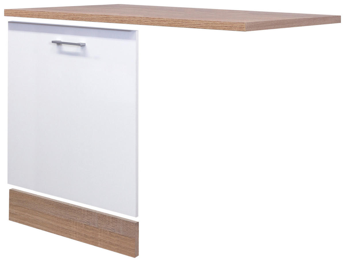 GESCHIRRSPÜLERFRONT 110/85/60 cm  in Weiß, Sonoma Eiche  - Weiß/Sonoma Eiche, KONVENTIONELL, Holzwerkstoff (110/85/60cm) - FlexWell