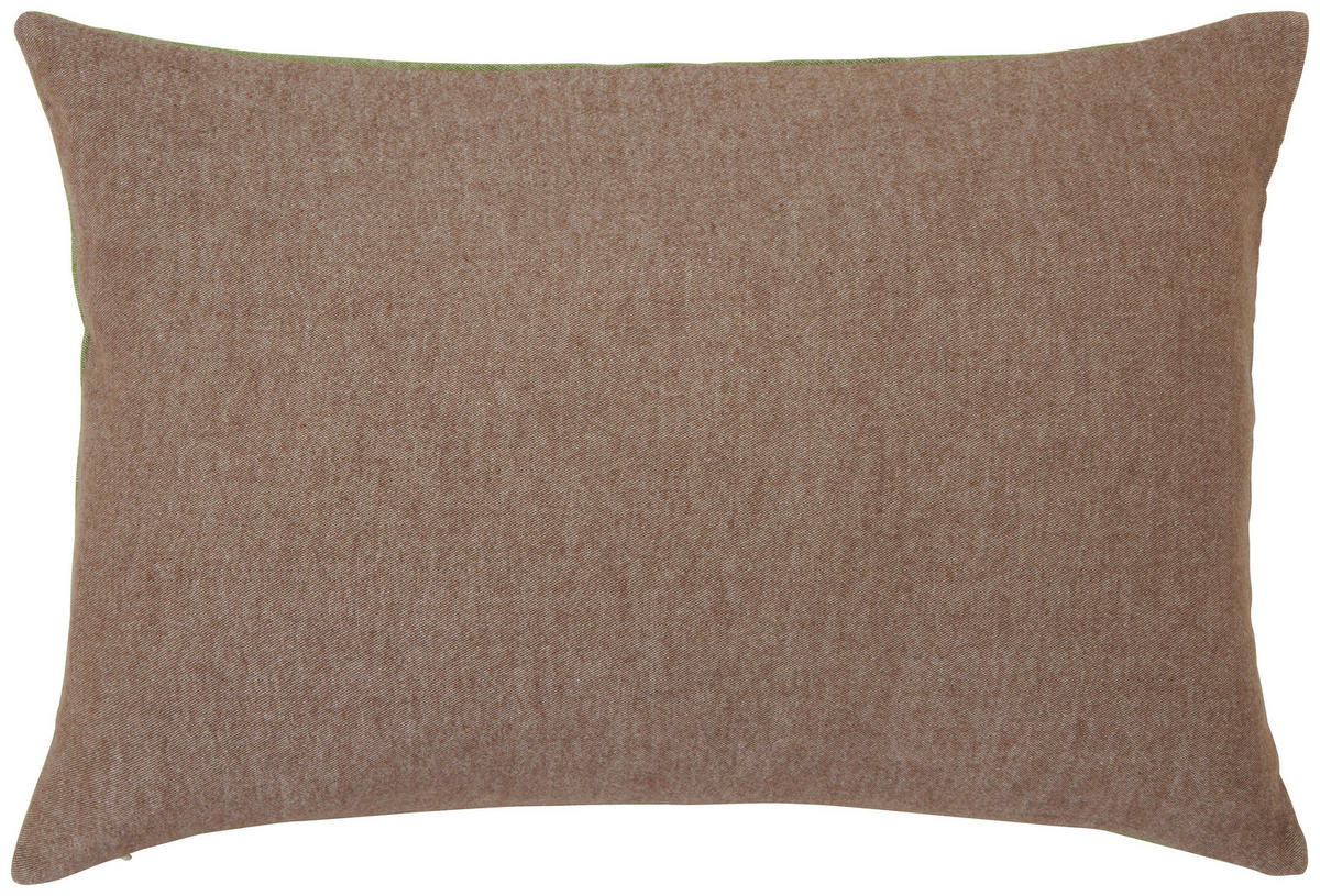 OBOUSTRANNÝ DEKORAČNÍ POLŠTÁŘ 40/60 cm - zelená/hnědá, Natur, textil (40/60cm) - Novel