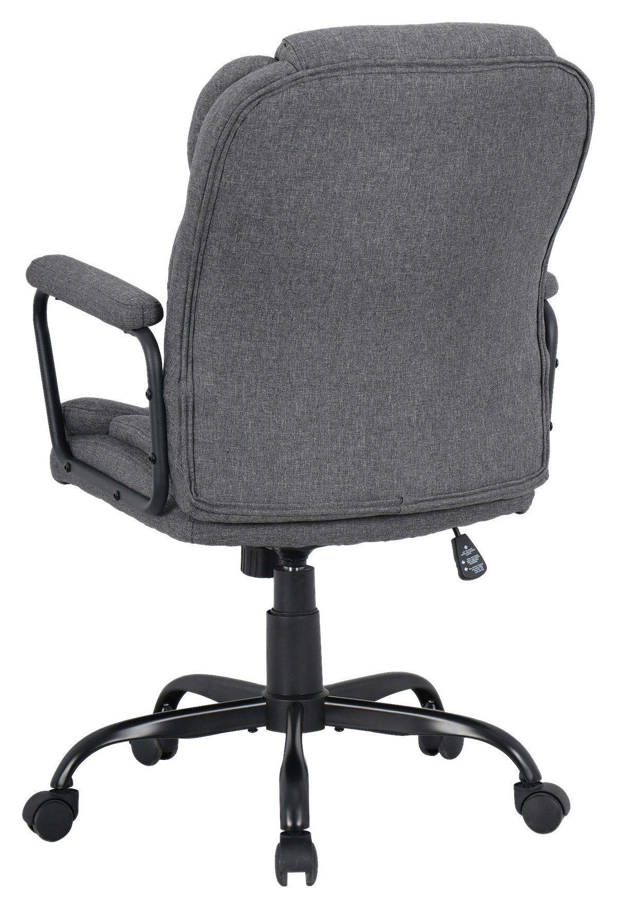 CHEFSESSEL Webstoff Grau, Schwarz Hochglanz  - Schwarz Hochglanz/Schwarz, MODERN, Textil/Metall (57/109/67cm) - MID.YOU
