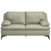 2-SITZER-SOFA Taupe Echtleder  - Taupe/Schwarz, Design, Leder/Metall (178/92/98cm) - Novel