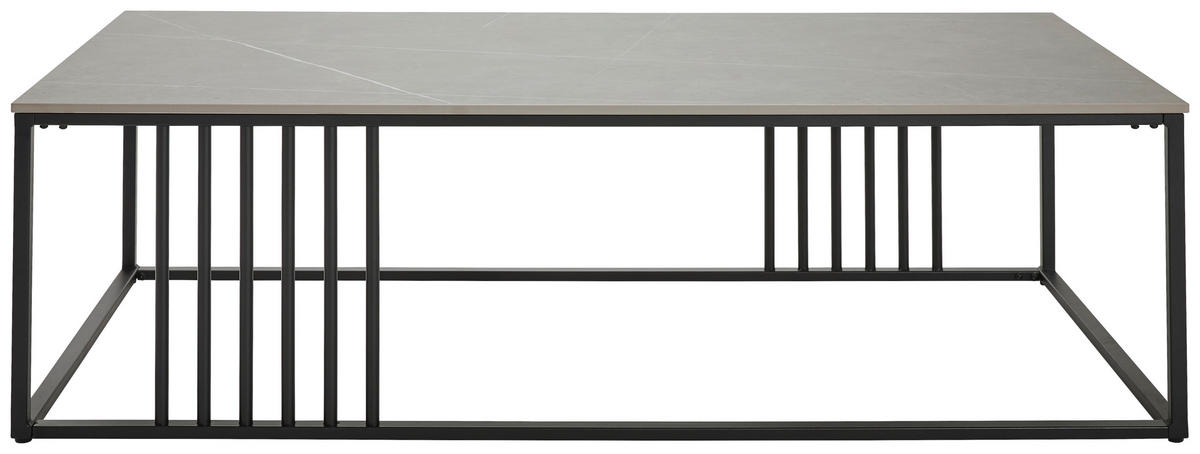 COUCHTISCH in Metall, Keramik  - Schwarz/Grau, Lifestyle, Keramik/Metall (140/40/70cm) - MID.YOU