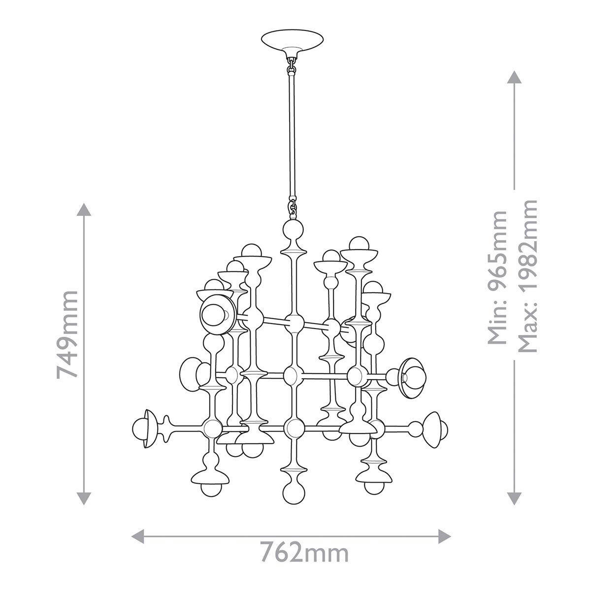 KRONLEUCHTER 76,2/74,9 cm   - Weiß, KONVENTIONELL, Metall (76,2/74,9cm) - Elstead Lighting
