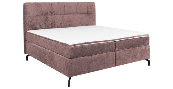 BOXSPRINGBETT 160/200 cm  in Altrosa  - Schwarz/Altrosa, Design, Textil/Metall (160/200cm) - Esposa