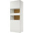 VITRINE Eichefarben, Weiß - Eichefarben/Schwarz, Design, Glas/Holzwerkstoff (64/179,2/44,8cm) - Now by Hülsta