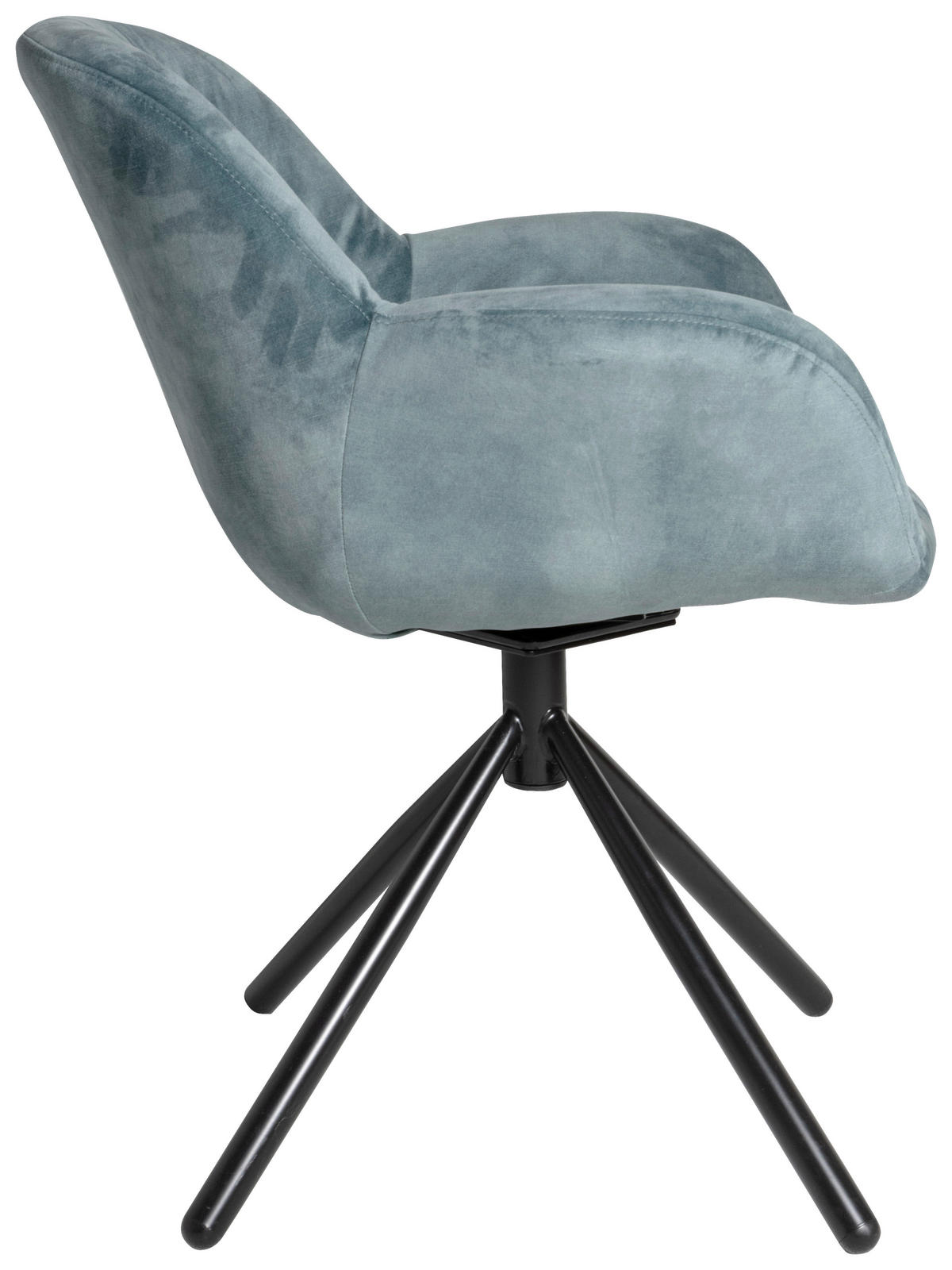 ARMLEHNSTUHL  in Stahl Mikrofaser  - Jadegrün/Schwarz, Design, Textil/Metall (67/86/64cm) - Valdera