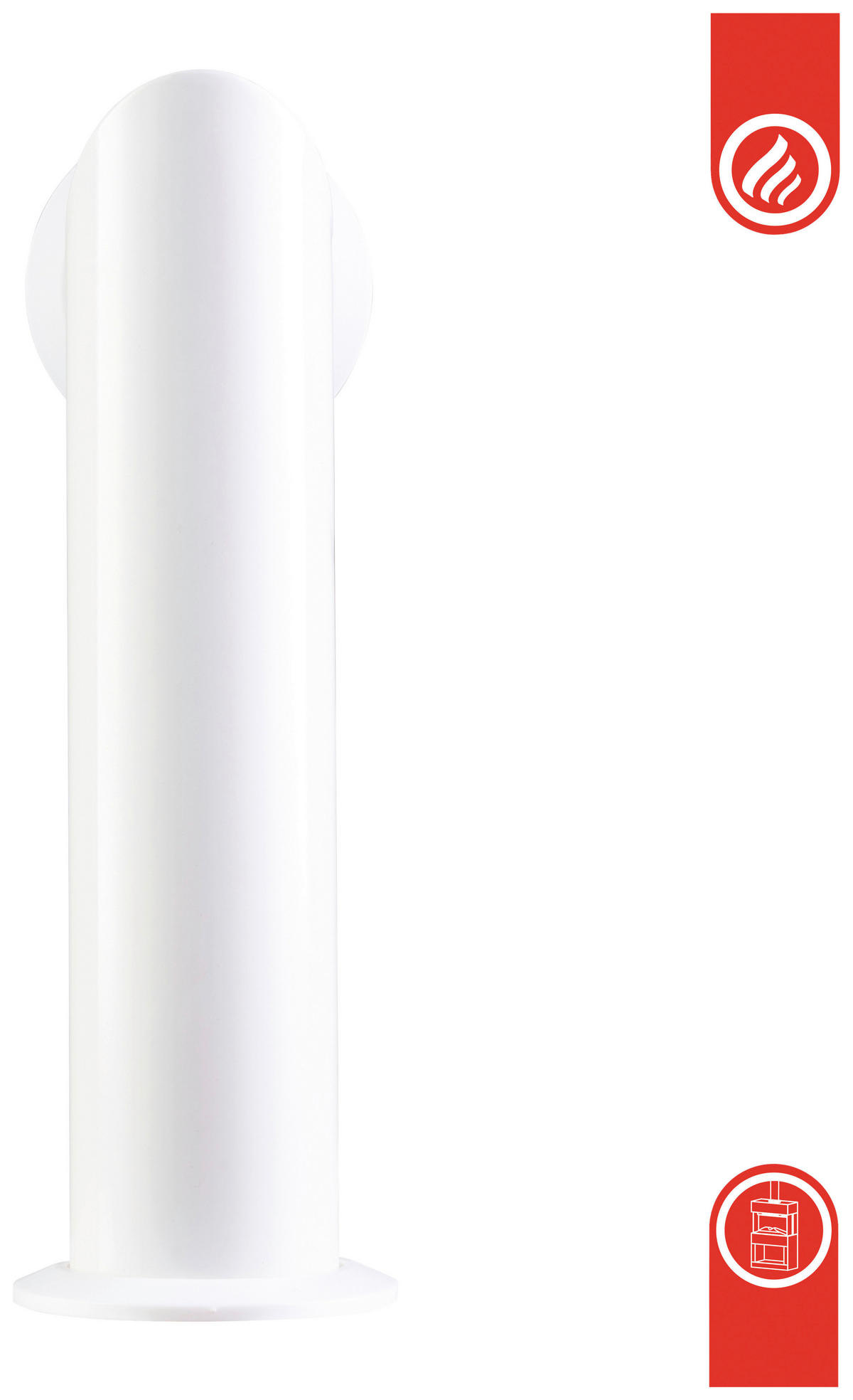 OFENROHR - Weiß, Basics, Metall (12,6/42,2/18,4cm)