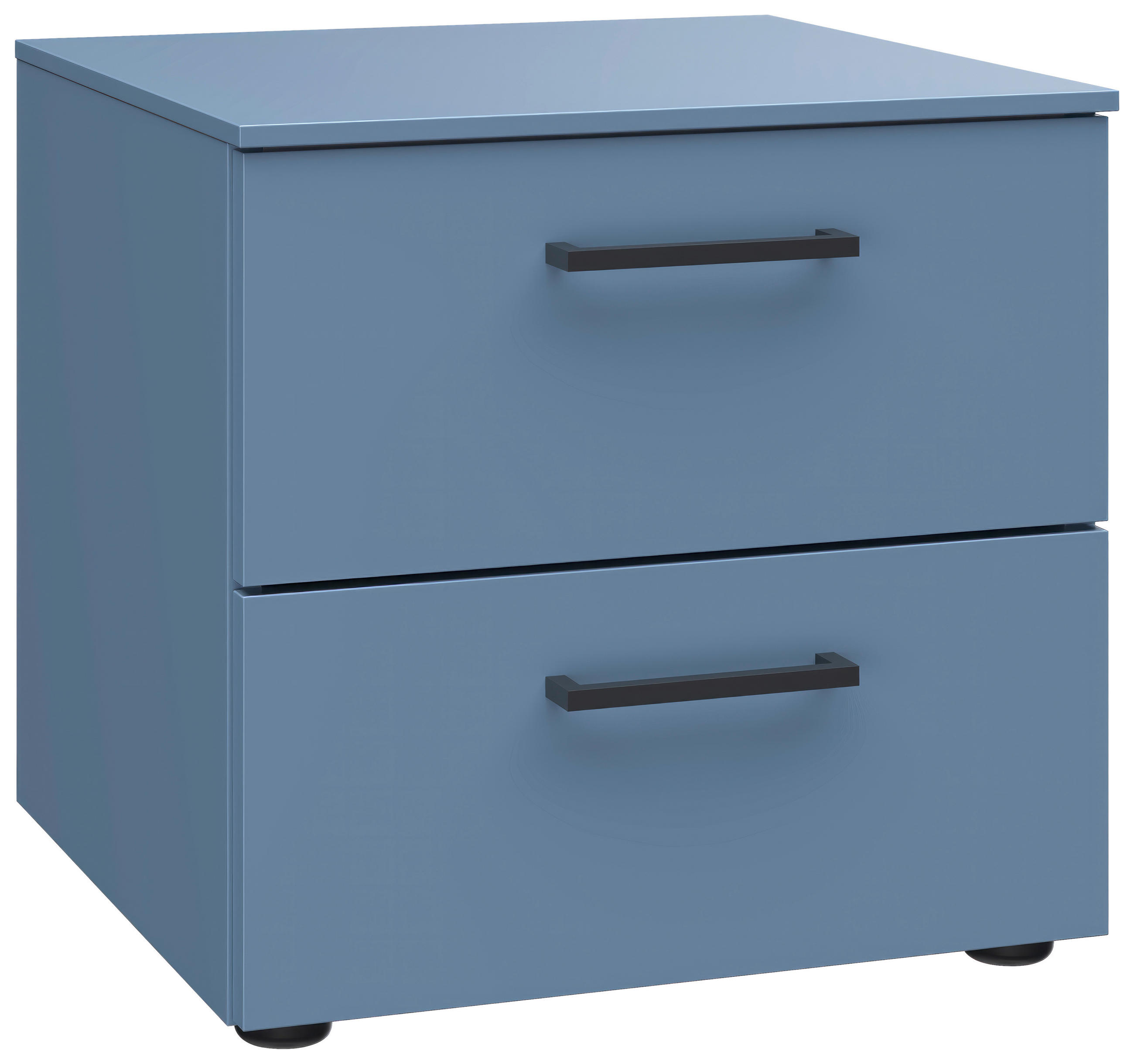 NACHTSCHRANK 42/41/41 cm  - Blau/Schwarz, Design, Holzwerkstoff/Kunststoff (42/41/41cm) - Novel