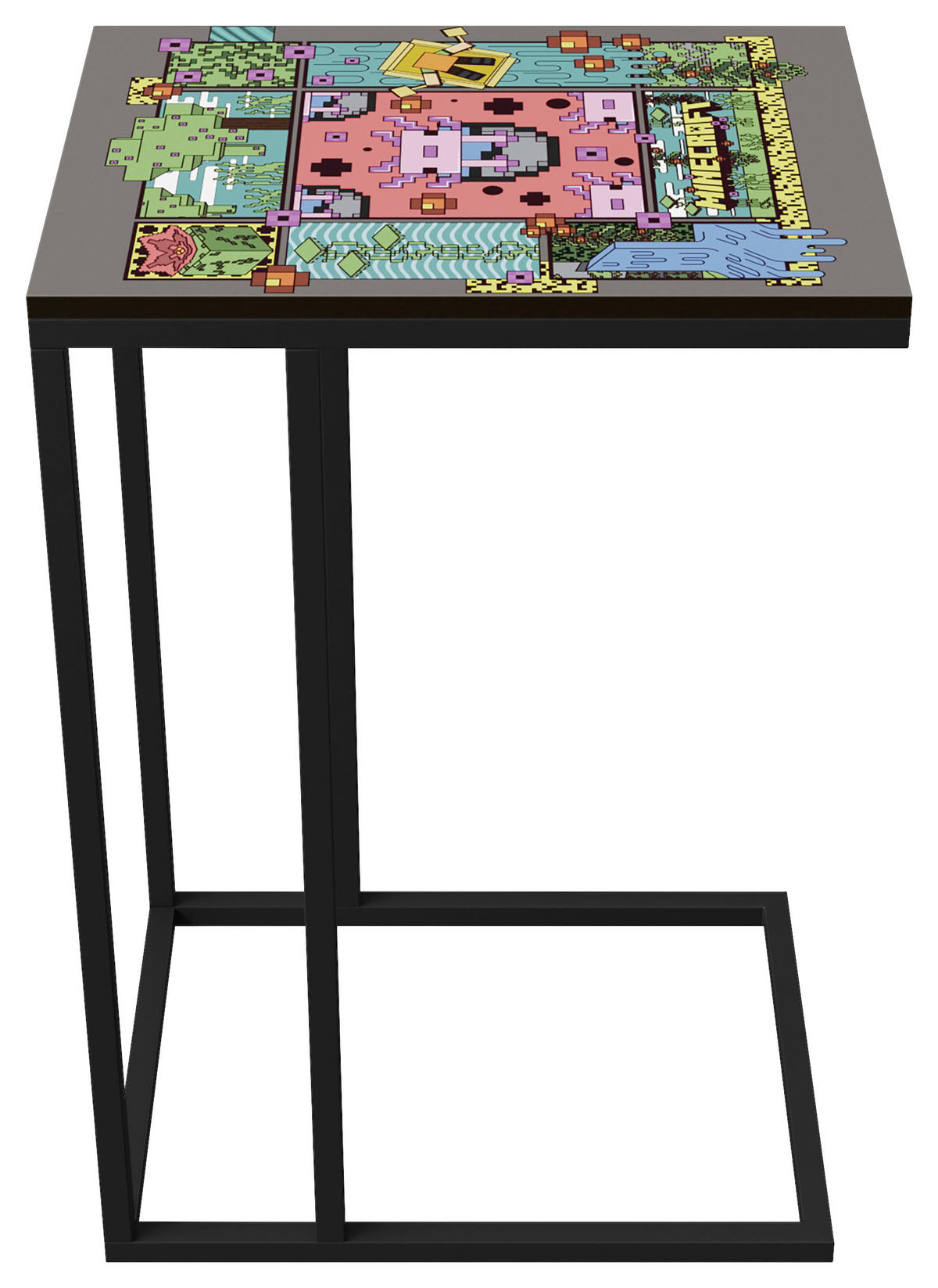 BEISTELLTISCH in Metall, Holzwerkstoff 40/29/60 cm  - Schwarz, MODERN, Holzwerkstoff/Metall (40/29/60cm) - Minecraft