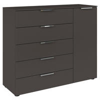 BYRÅ 120/100/42 cm  - kromfärg/grafitfärgad, Modern, metall/trämaterial (120/100/42cm) - Rauch Möbel