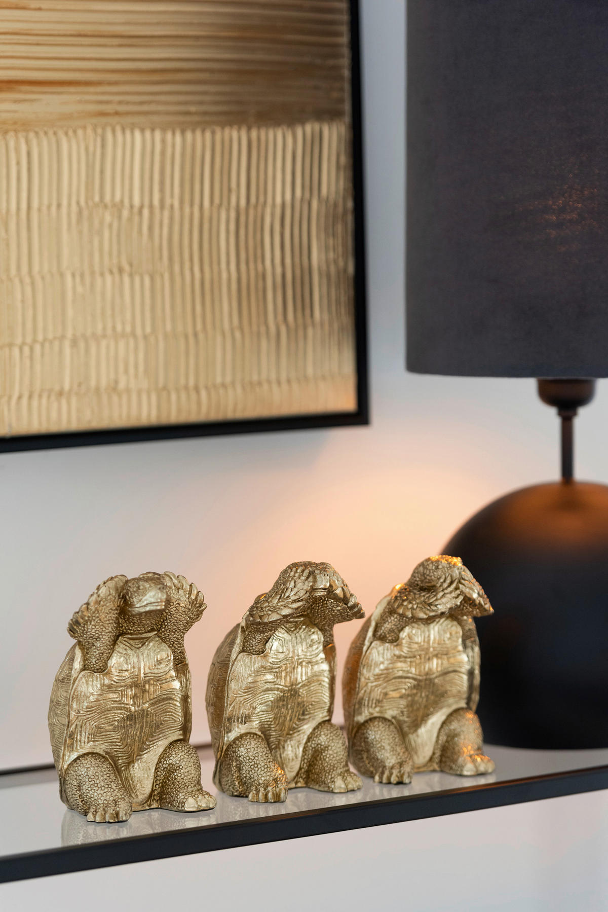 DEKOSCHILDKRÖTE - Goldfarben, Basics, Kunststoff (11,5/9,5/14cm)