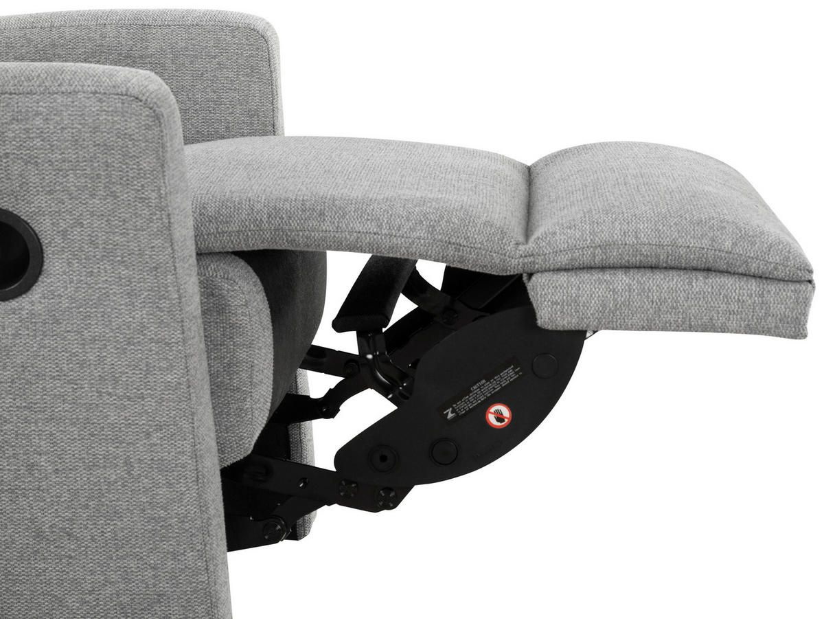 SITZGARNITUR Mikrofaser Grau  - Schwarz/Grau, Design, Textil/Metall - Livetastic