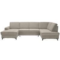 SOFFA i vävt tyg beige  - beige/svart, Klassisk, metall/textil (167/317/185cm) - Livetastic