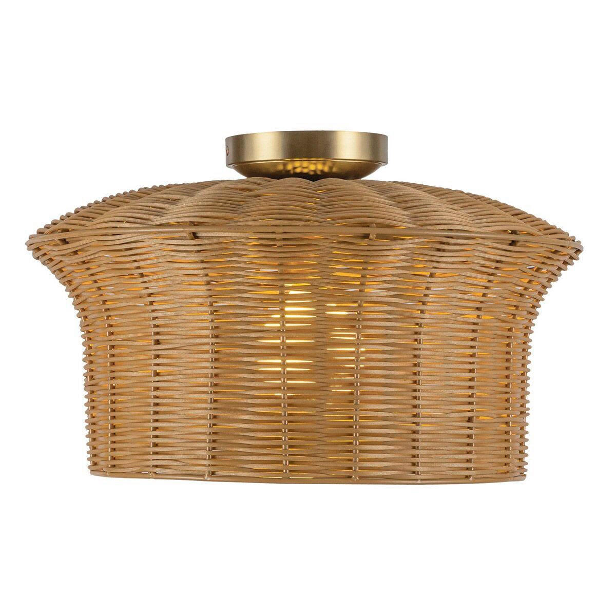 HÄNGELEUCHTE Alora Mood 26,5/40,6 cm  - Goldfarben, Design, Holz/Metall (26,5/40,6cm) - Elstead Lighting