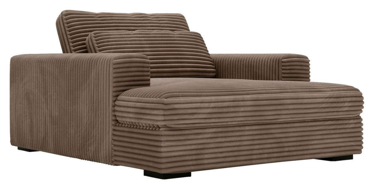 XXL-SESSEL - Hellbraun/Schwarz, MODERN, Kunststoff/Textil (122/80/159cm) - Lomoco