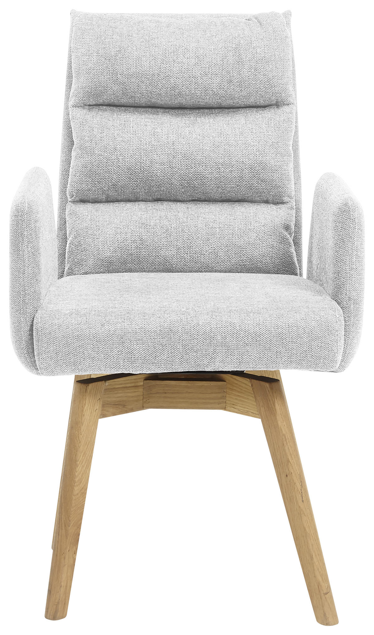 ARMLEHNSTUHL  in Flachgewebe  - Eichefarben/Silberfarben, Basics, Holz/Textil (60/92/65cm) - MID.YOU