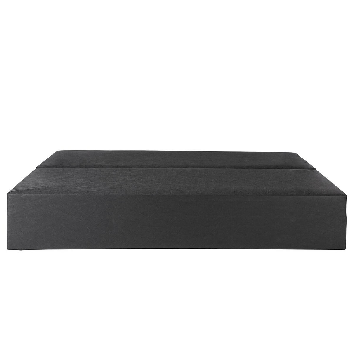 BOXSPRINGBETT 200/220 cm  in Anthrazit  - Anthrazit/Schwarz, Design, Kunststoff/Textil (200/220cm) - home24