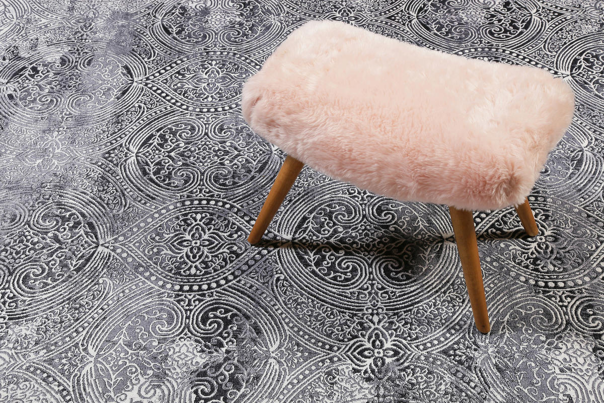 VINTAGE-TEPPICH 160/230 cm Grace Grau  - Grau, Design, Textil (160/230cm) - WECON HOME