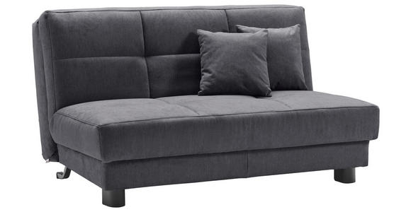 SCHLAFSOFA Mikrovelours Schwarz  - Schwarz, KONVENTIONELL, Textil/Metall (145/85/100cm) - Carryhome