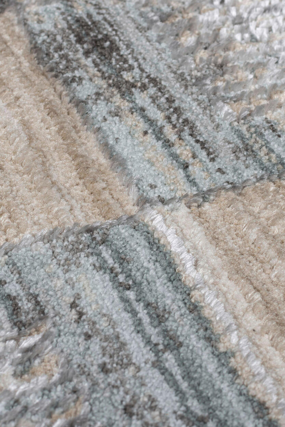 WEBTEPPICH 66/240 cm EVELYN BLOCKS Grau  - Grau, KONVENTIONELL, Kunststoff/Textil (66/240cm)