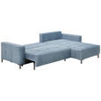 ECKSOFA  in Webstoff Blaugrau  - Blaugrau/Schwarz, KONVENTIONELL, Textil/Metall (292/192cm) - Carryhome