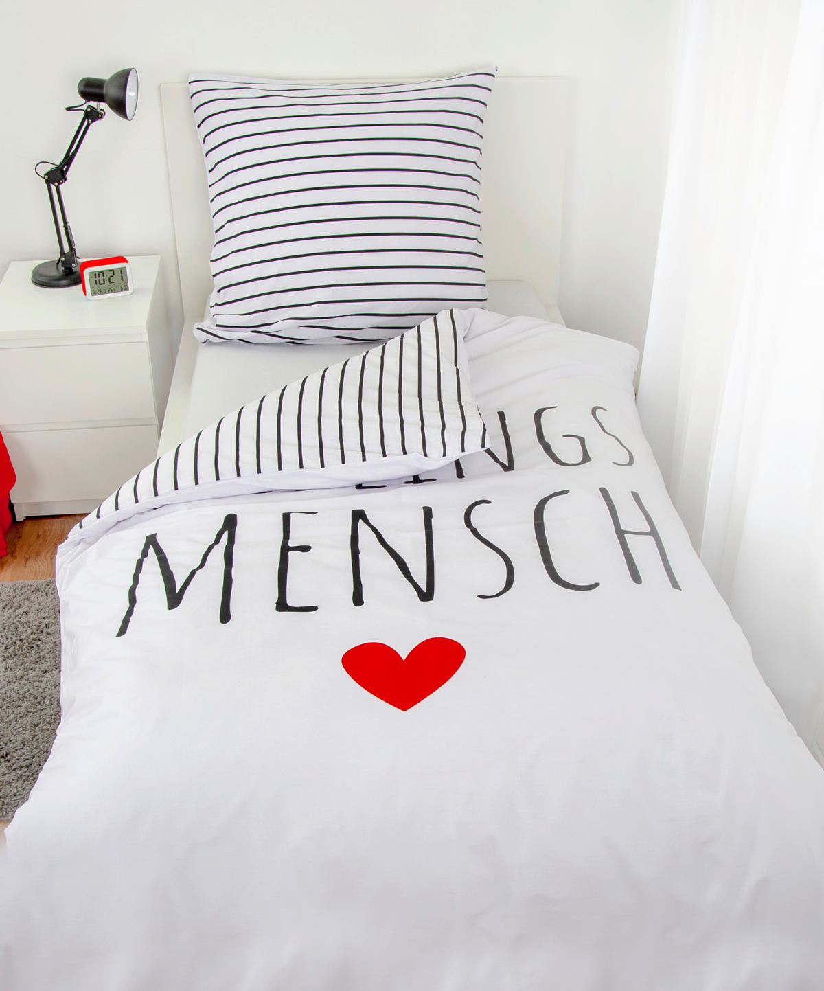 BETTWÄSCHE Renforcé 135/200 cm  - Rot/Schwarz, Design, Textil (135/200cm) - Herding