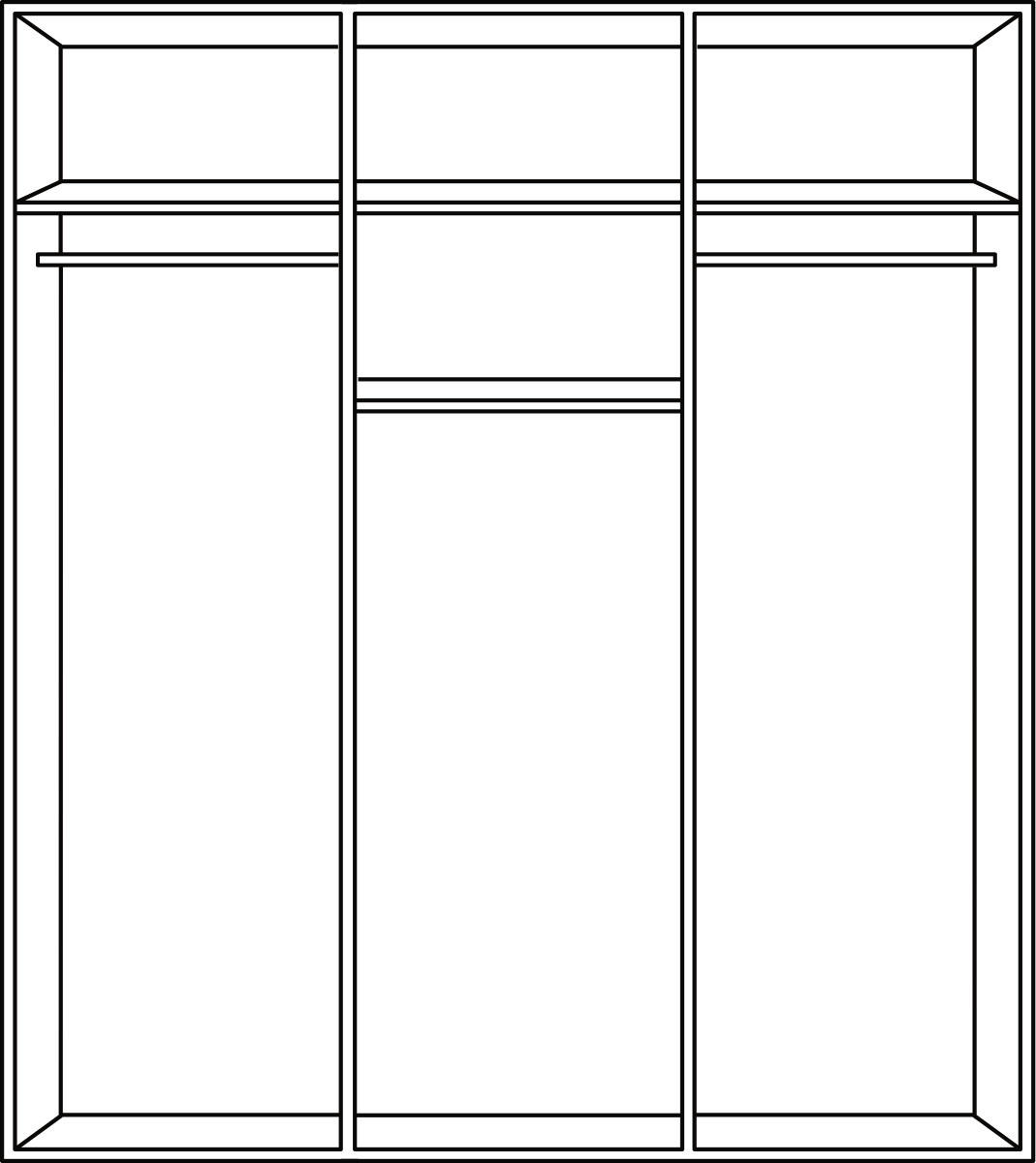 Thumbnail - Boxxx Kleiderschrank, Graphit, Weiß, Kunststoff, 2 Fächer, 4 Schubladen, 135x199x58 cm, BQ - Bündnis für Qualität, Made ...