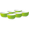 MÜSLISCHALENSET VARIO  - Weiß/Grün, Basics, Keramik (14/6cm) - Van Well