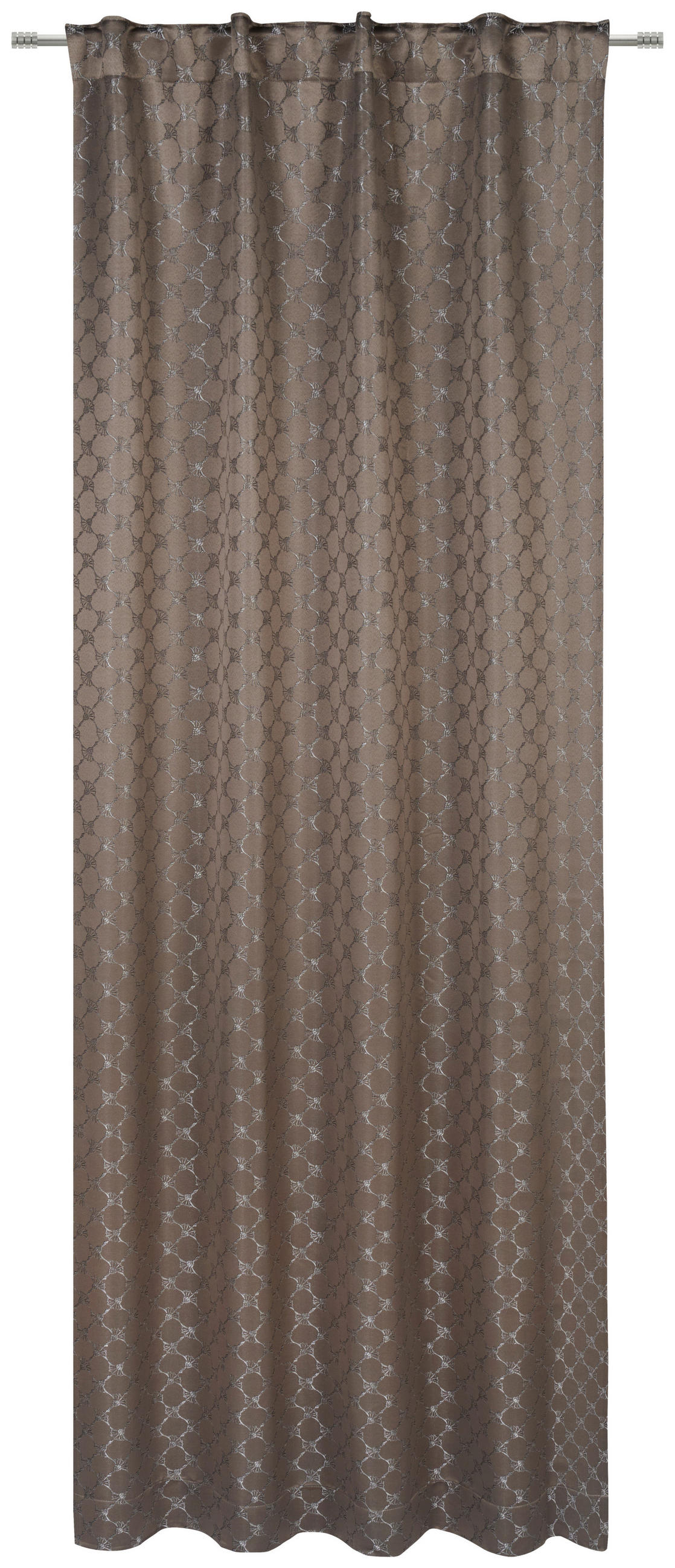 HOTOVÝ ZÁVES, nepriehľadné, 130/250 cm - bahenná hnedá/sivobéžová, Basics, textil (130/250cm) - Joop!