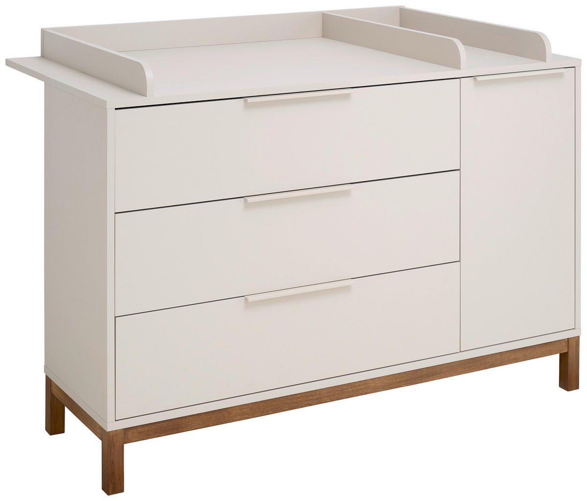 WICKELKOMMODE Matteo  - Kaschmir/Nussbaumfarben, Basics, Holz/Holzwerkstoff (139/91-99/45-77cm) - Jimmylee