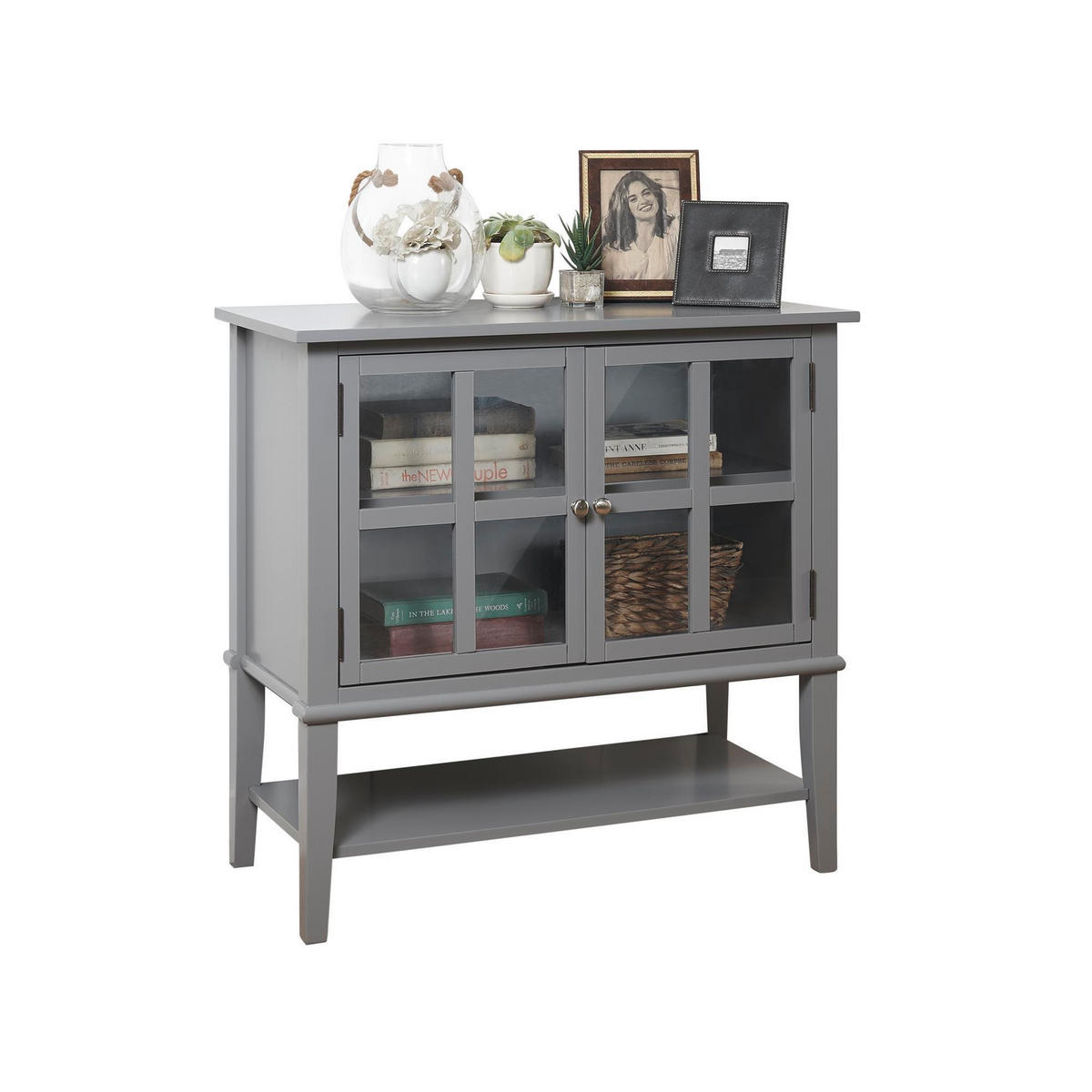 KOMMODE  in 79/77/39 cm  - Grau, Design, Glas/Holz (79/77/39cm) - MID.YOU