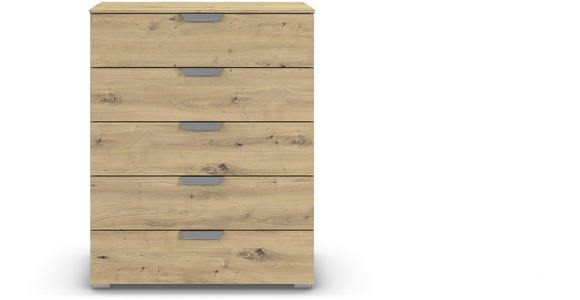 KOMMODE  in 80/100/43 cm  - Chromfarben/Eiche Artisan, Design, Holzwerkstoff/Metall (80/100/43cm) - Carryhome