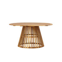 UTEBORD trä rund  - akaciefärgad, Modern, trä (150/75cm) - Gardenson