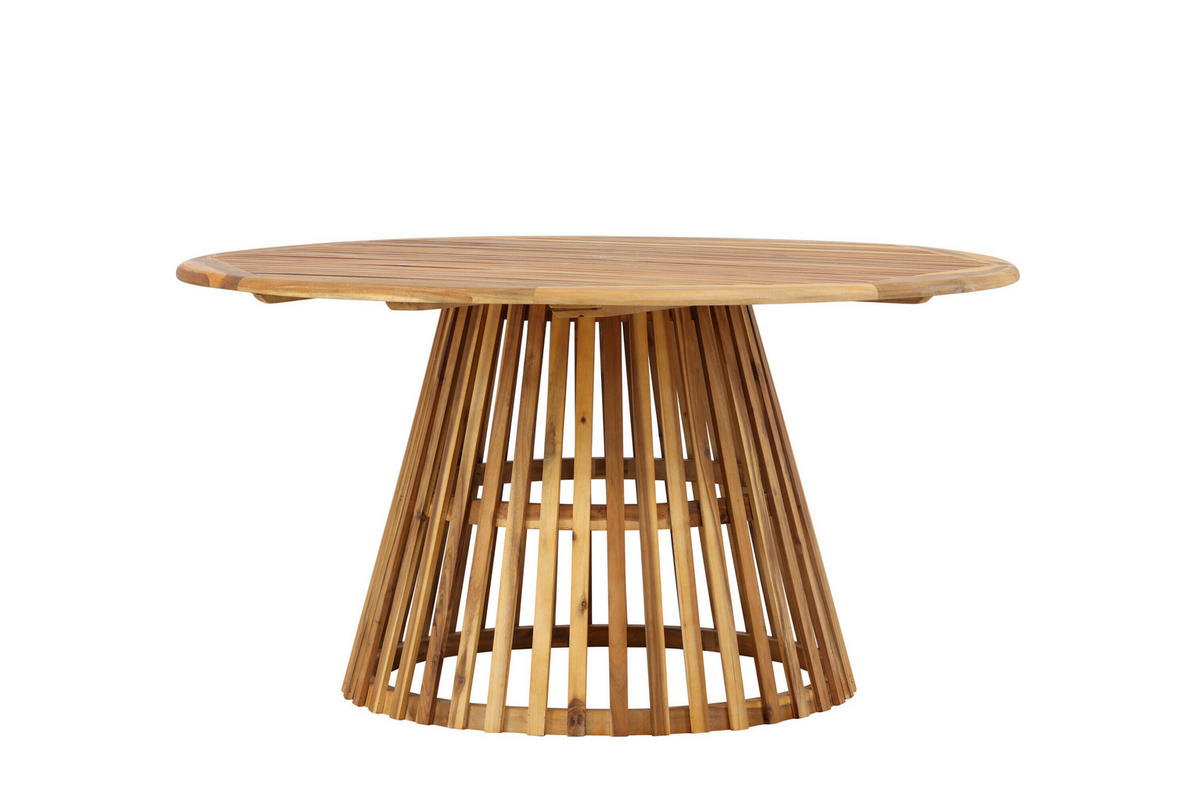 UTEBORD trä rund  - akaciefärgad, Modern, trä (150/75cm) - Gardenson