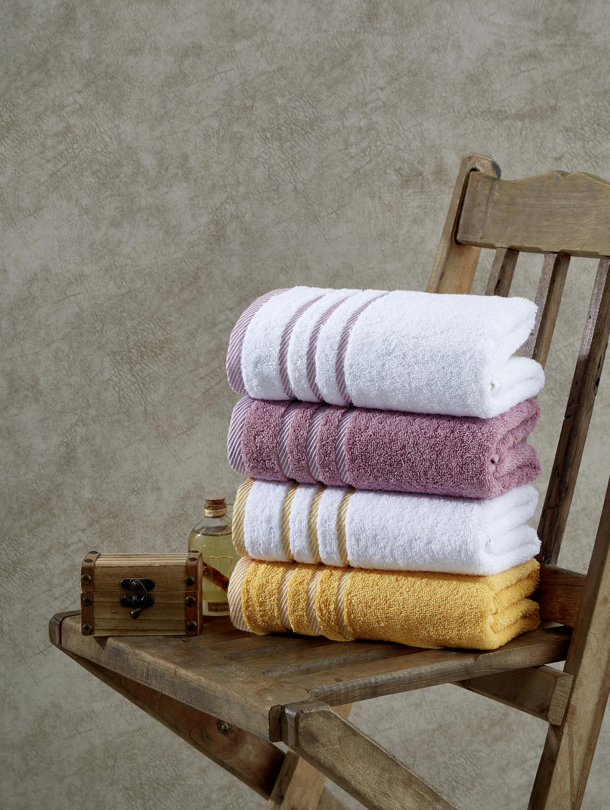 PEŠKIR ZA RUKE COLORS  bela, pink 50/90 cm  - pink/bela, Konvencionalno, tekstil (50/90cm) - Esposa