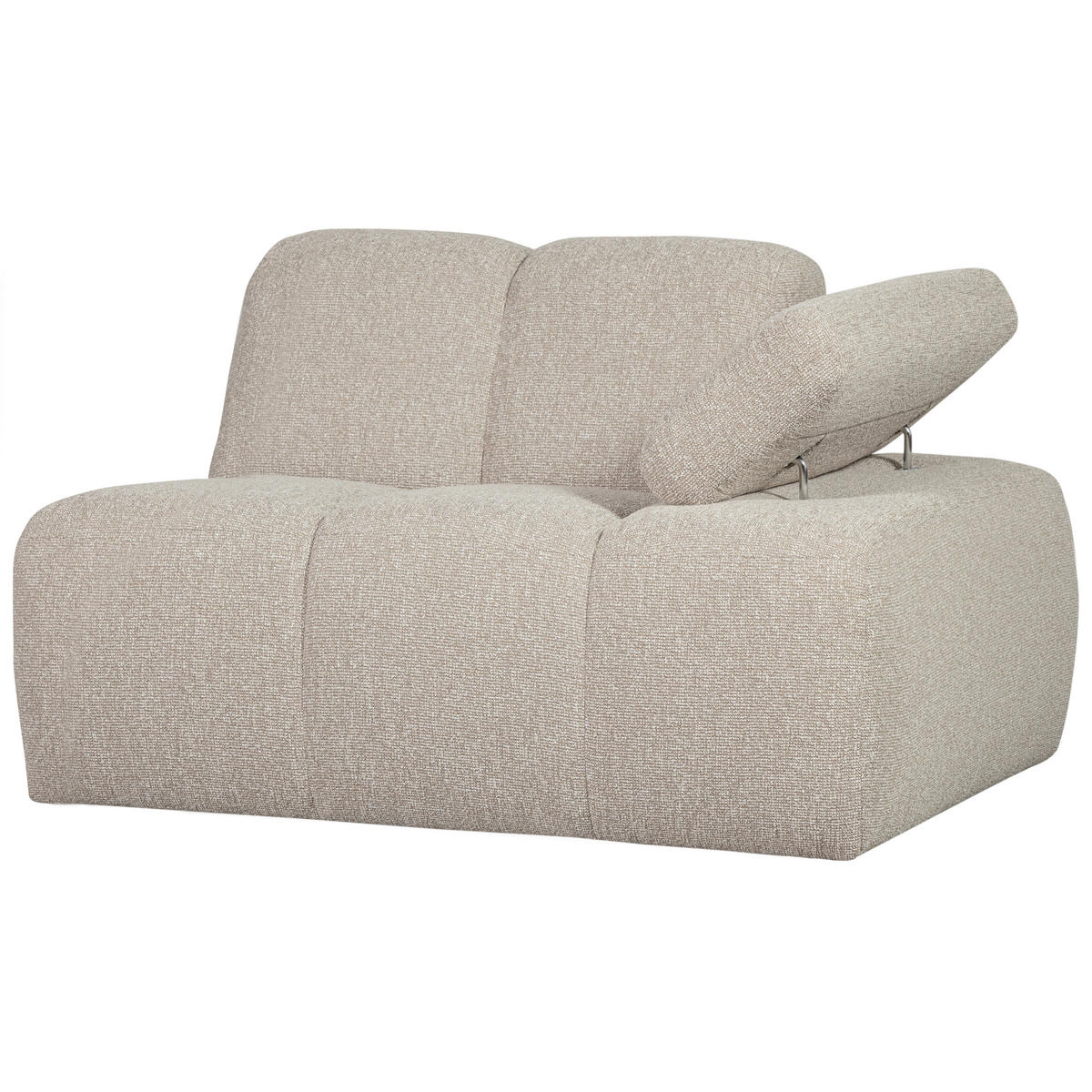 SOFAELEMENT Mojo Bouclé Beige  - Beige/Schwarz, Design, Kunststoff/Textil (124/74/97cm) - Livetastic