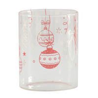 TEELICHTGLAS - Klar/Rot, LIFESTYLE, Glas (9/11,5cm) - X-Mas