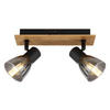 STRAHLER 25/7/15,5 cm   - Dunkelbraun/Schwarz, Natur, Glas/Holz (25/7/15,5cm) - Globo