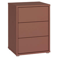 NACHTSCHRANK 50/69/42 cm  - Silberfarben/Terracotta, Trend, Holzwerkstoff/Kunststoff (50/69/42cm) - Carryhome