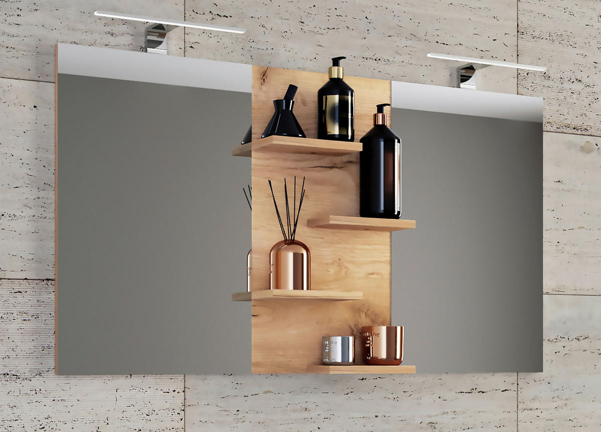 BADEZIMMERSPIEGEL 112/59/11,5 cm  - Honigeiche, MODERN, Holzwerkstoff (112/59/11,5cm) - MID.YOU