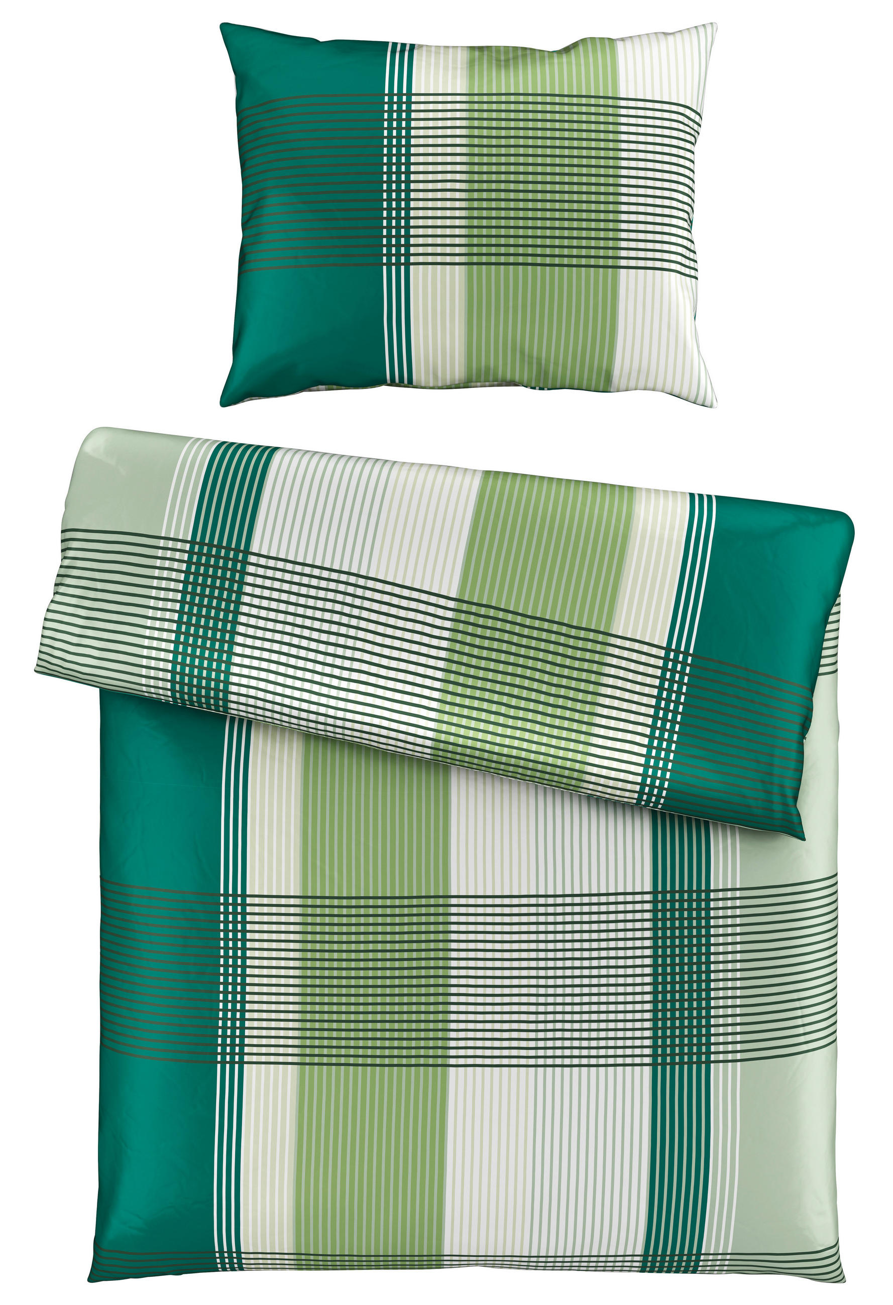 POVLEČENÍ, satén, zelená, 140/200 cm - zelená, Konvenční, textil (140/200cm) - Boxxx
