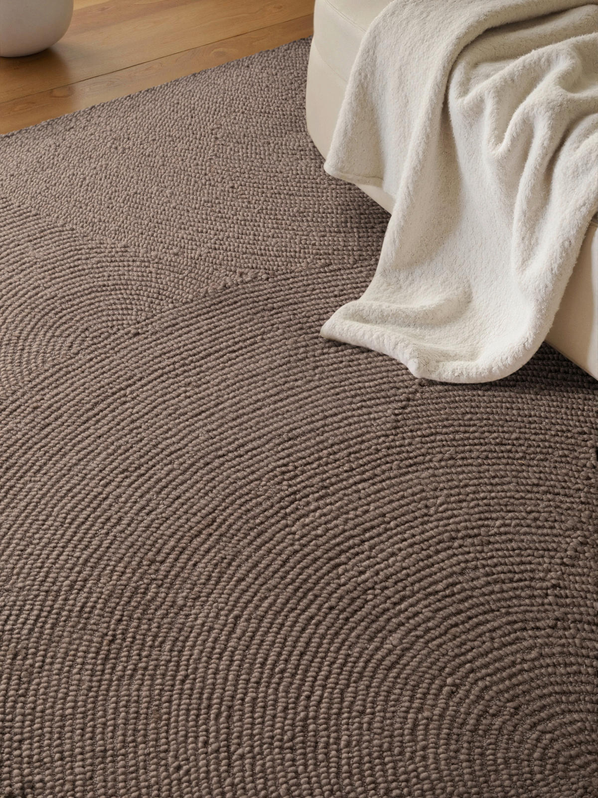 WOLLTEPPICH 80/150 cm Eleni Taupe  - Taupe, Basics, Textil (80/150cm)
