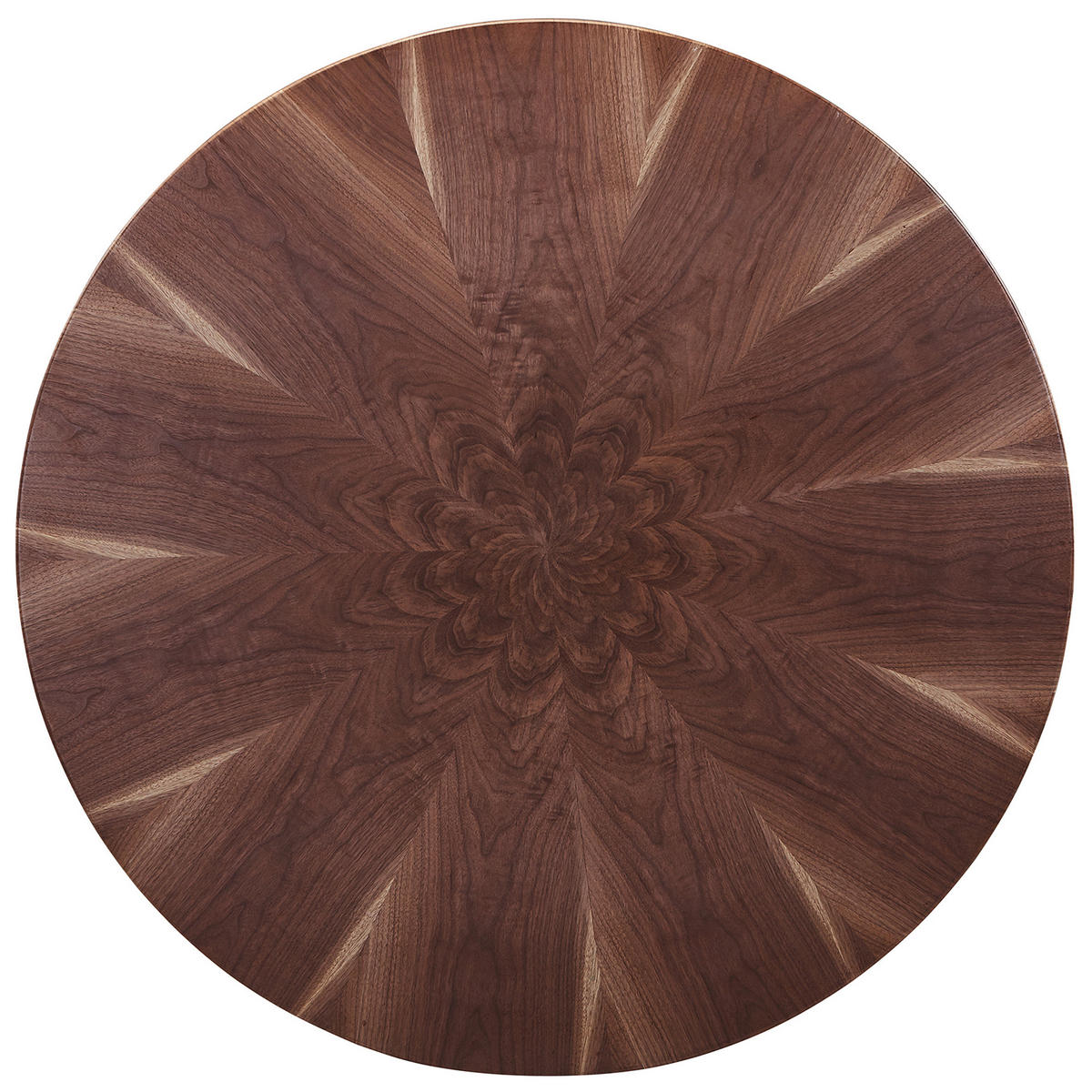 ESSTISCH 120/120/75 cm teilmassiv  Holz, Metall Variantenauswahl rund Walnussfarben  - Edelstahlfarben/Walnussfarben, Design, Holz/Metall (120/120/75cm) - Novel