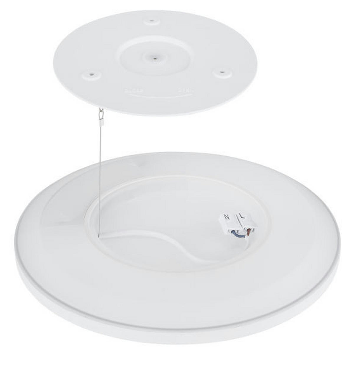 KUPAONSKA LED SVJETILJKA STRO Sapana  - bijela/crna, Basics, plastika (29,4/29,4/2,5cm)