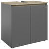 WASCHBECKENUNTERSCHRANK 60/60/38 cm  - Eichefarben/Anthrazit, Design, Holzwerkstoff/Kunststoff (60/60/38cm) - home24