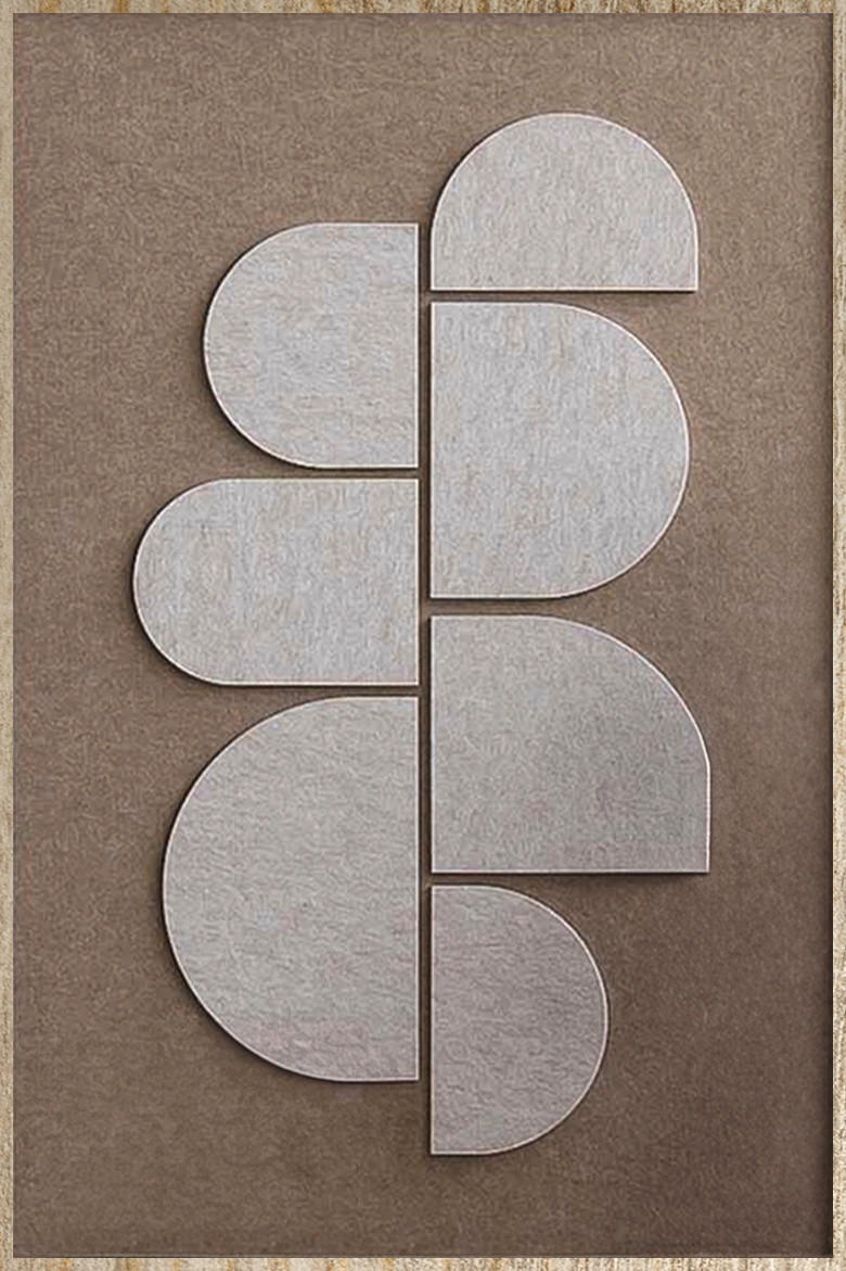 Wandkraft Bild Feltro Acustico Braun 80x120x10 cm
