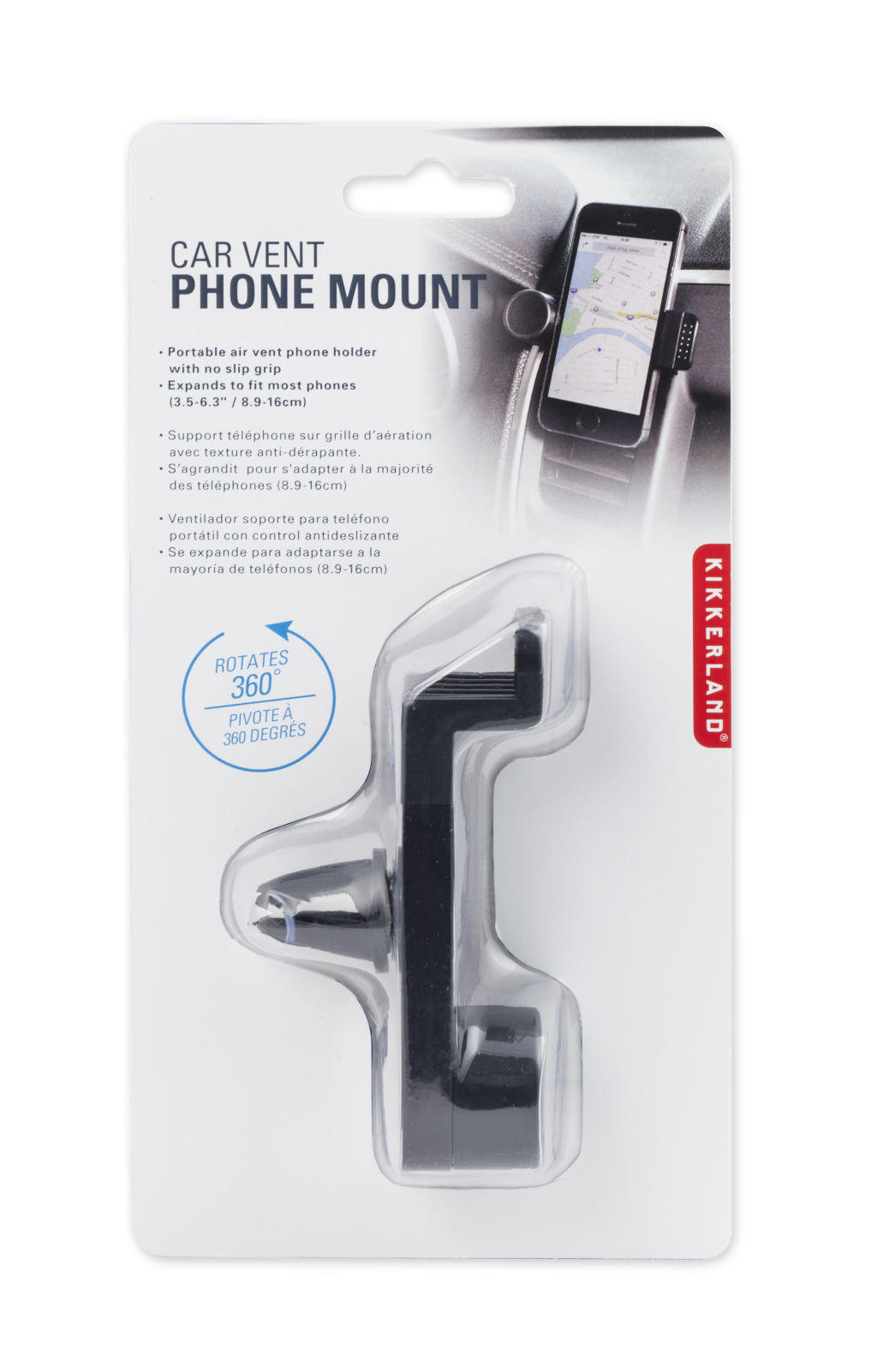 DRŽALO ZA MOBITEL - črna, Basics, umetna masa (10/2,8/20cm) - Kikkerland
