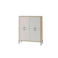 HIGHBOARD , 115/140/40 cm,  - Kaschmir/Eichefarben, Design, Holzwerkstoff/Metall (115/140/40cm) - MID.YOU