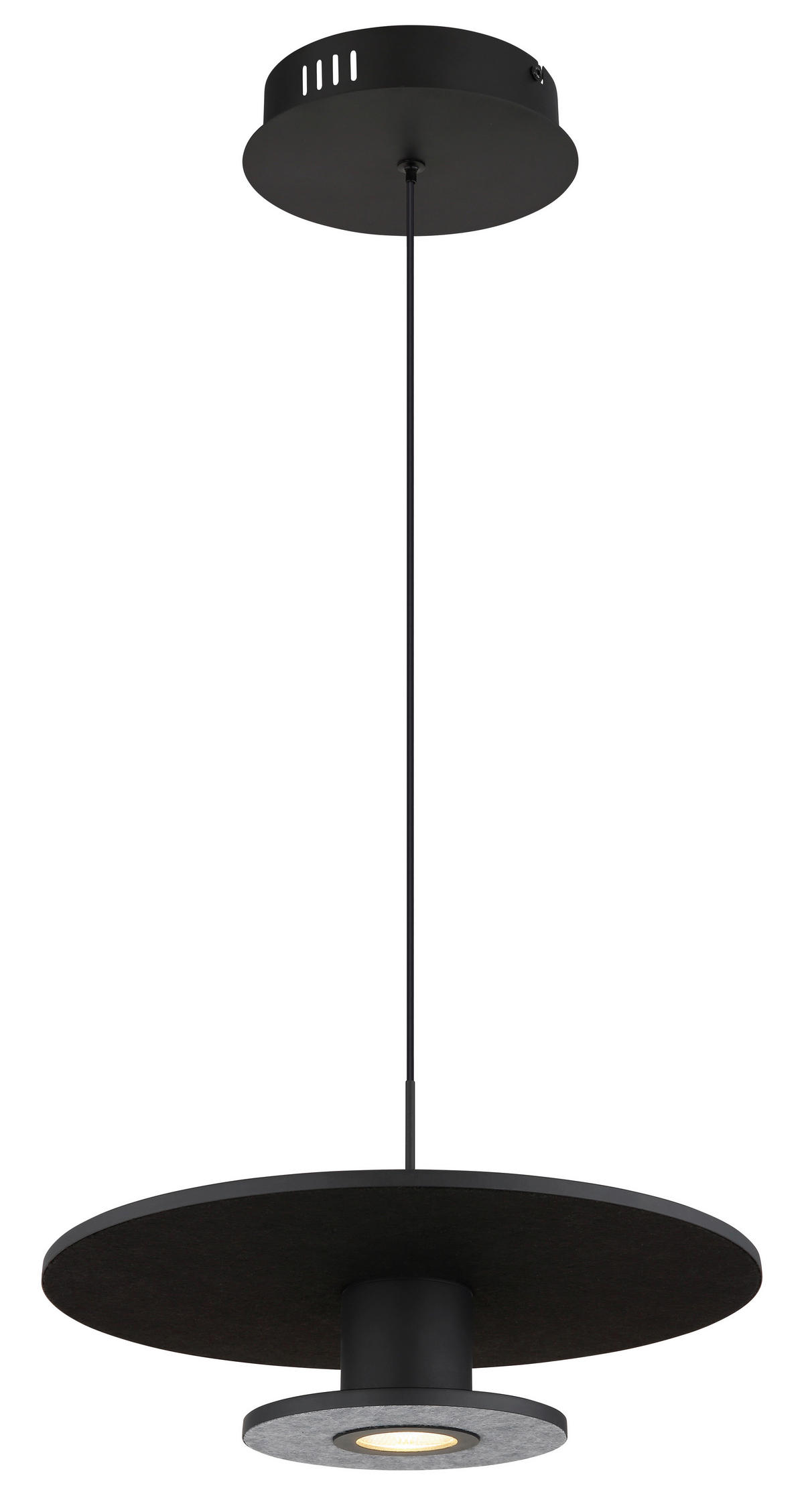 LED-HÄNGELEUCHTE 38/150 cm    - Schwarz, Basics, Kunststoff/Textil (38/150cm) - Globo