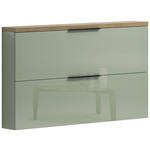 HÄNGESCHUHSCHRANK 140/82/19 cm  - Eichefarben/Schwarz, Design, Holzwerkstoff/Metall (140/82/19cm) - Xora